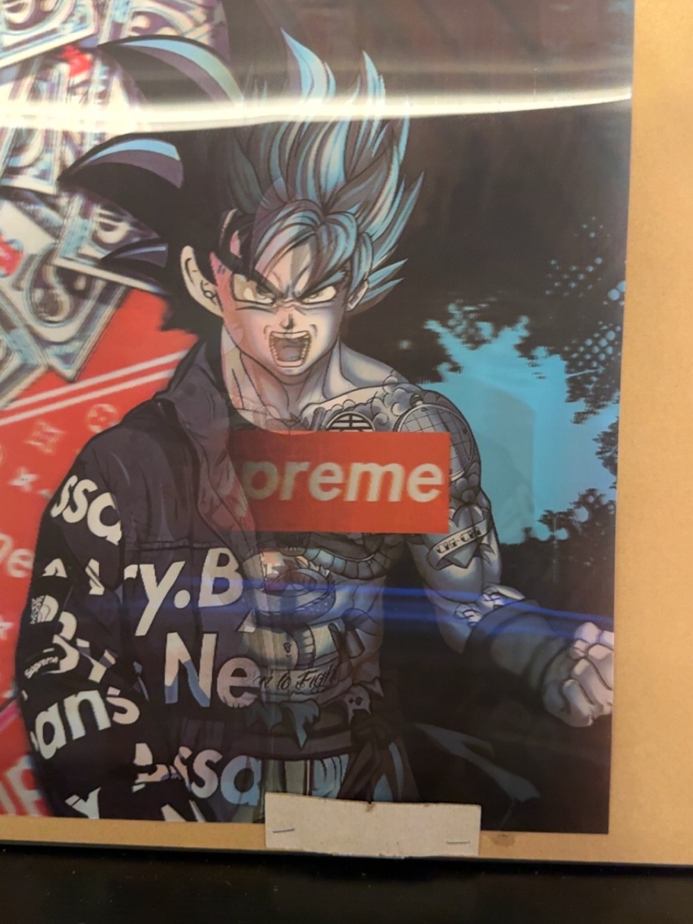 Supreme Dragon Fighter Poster in Black and Blue with Red Logo